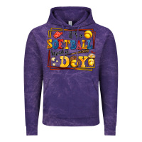 Cloud Purple its a softball kinda day Vintage Hoodie - AdoDesignShop