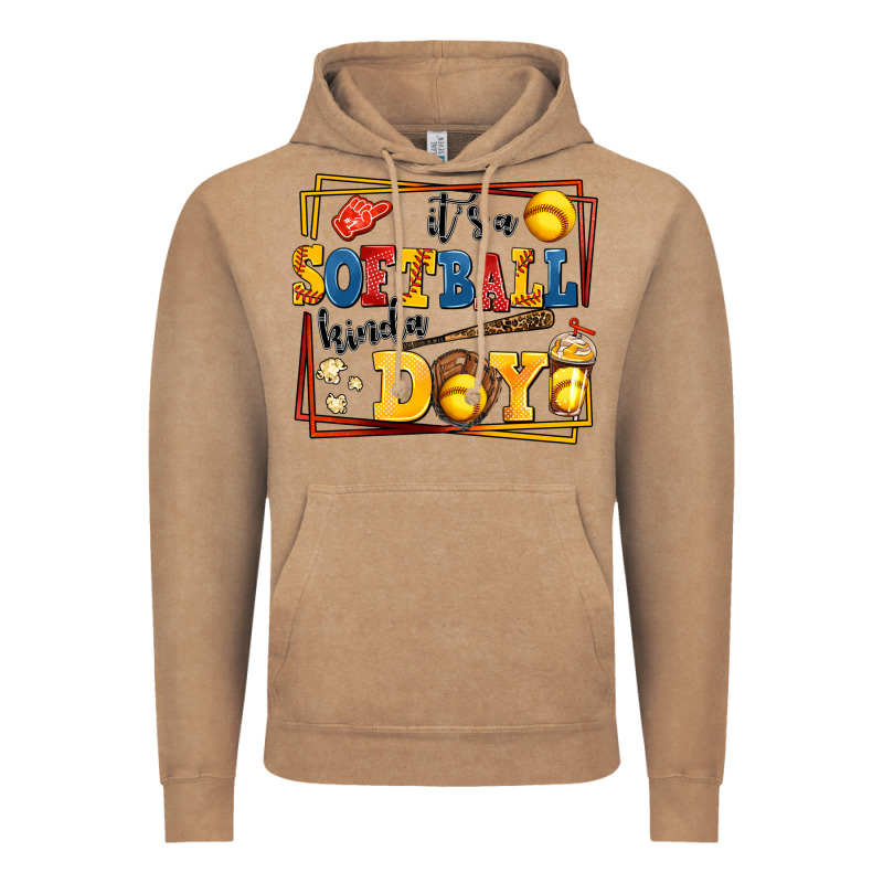 Its A Softball Kinda Day Vintage Hoodie by AdoDesignShop | Teevron