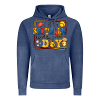 Vintage Denim its a softball kinda day Vintage Hoodie - AdoDesignShop