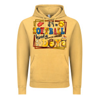 Vintage Mustard its a softball kinda day Vintage Hoodie - AdoDesignShop