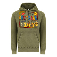Vintage Olive its a softball kinda day Vintage Hoodie - AdoDesignShop