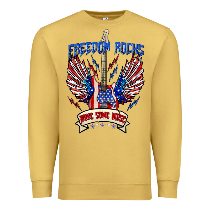 Freedom Rocks Make Some Noise Premium Sweatshirt by texasbilliewilder | Teevron