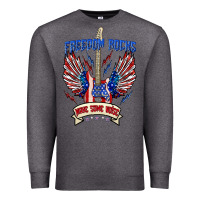 Charcoal Heather freedom rocks make some noise Premium Sweatshirt - texasbilliewilder
