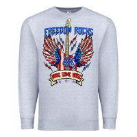 Heather Grey freedom rocks make some noise Premium Sweatshirt - texasbilliewilder