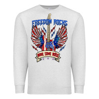 Oatmeal Heather freedom rocks make some noise Premium Sweatshirt - texasbilliewilder