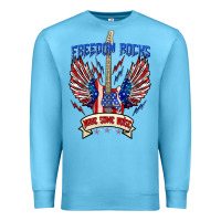 Ocean Blue freedom rocks make some noise Premium Sweatshirt - texasbilliewilder