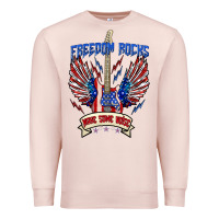 Pale Pink freedom rocks make some noise Premium Sweatshirt - texasbilliewilder