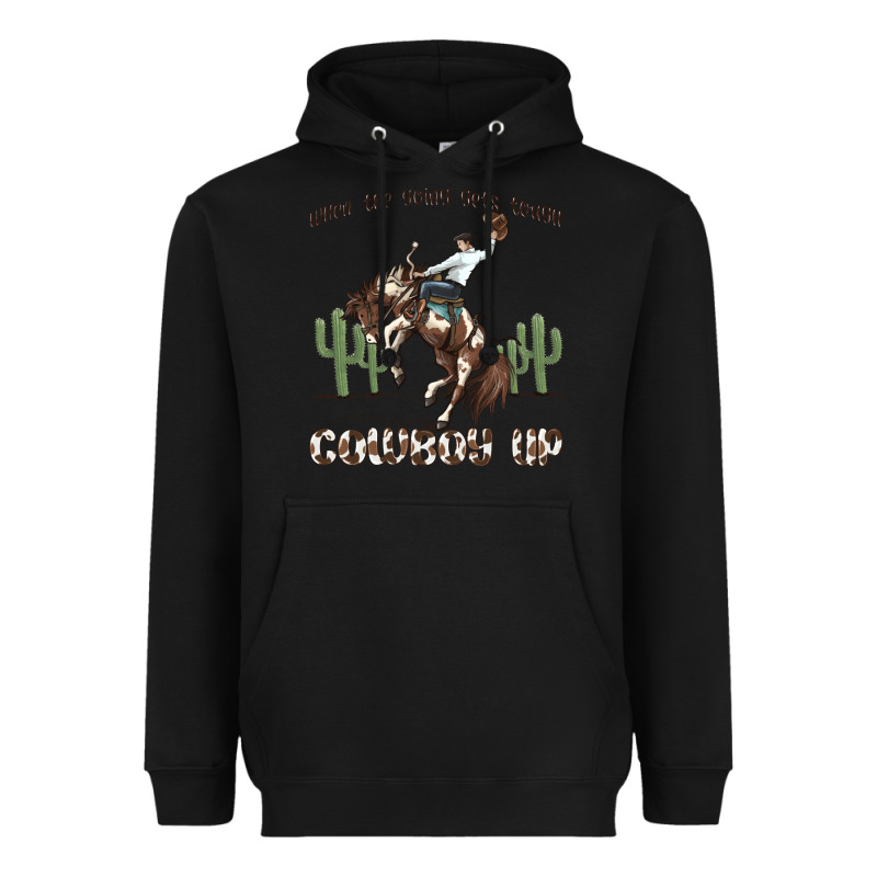 When The Going Gets Tough Cowboy Up Heavyweight Hoodie by MaliasSmallBusiness | Teevron