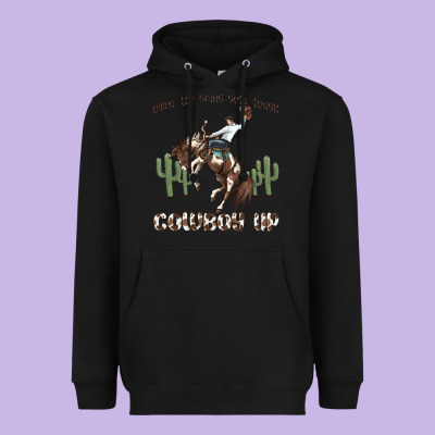 Heavyweight Hoodie when the going gets tough cowboy up