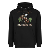 Black when the going gets tough cowboy up Heavyweight Hoodie - MaliasSmallBusiness
