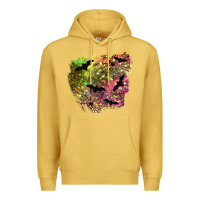 Antique Gold bat halloween patch Premium Hoodie - BundleAndBundleShop