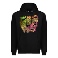 Black bat halloween patch Premium Hoodie - BundleAndBundleShop