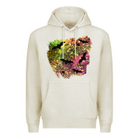 Oatmeal Heather bat halloween patch Premium Hoodie - BundleAndBundleShop