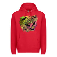 Red bat halloween patch Premium Hoodie - BundleAndBundleShop