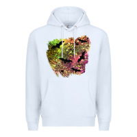 White bat halloween patch Premium Hoodie - BundleAndBundleShop