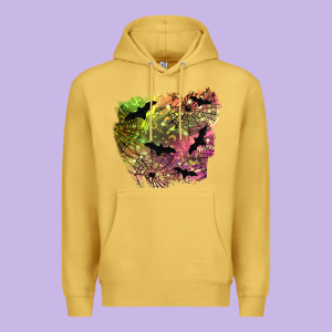 Bat Halloween Patch Premium Hoodie Designed By Bundleandbundleshop