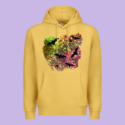 Bat Halloween Patch Premium Hoodie Designed By Bundleandbundleshop