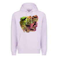 Lilac bat halloween patch Premium Hoodie - BundleAndBundleShop