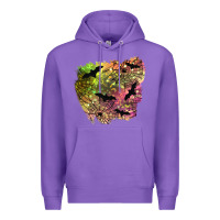 Purple bat halloween patch Premium Hoodie - BundleAndBundleShop