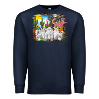 Navy easter farm with bunnies Premium Sweatshirt - RanaPortraitStore