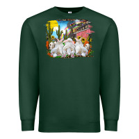 Sports Green easter farm with bunnies Premium Sweatshirt - RanaPortraitStore