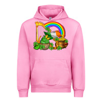 Fuchsia Pink st patricks day  rainbow shamrocks Urban Hoodie - AdoDesignShop