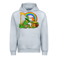 Heather Grey st patricks day  rainbow shamrocks Urban Hoodie - AdoDesignShop