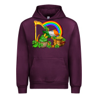 Mauve Wine st patricks day  rainbow shamrocks Urban Hoodie - AdoDesignShop