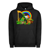 Pigment Black st patricks day  rainbow shamrocks Urban Hoodie - AdoDesignShop