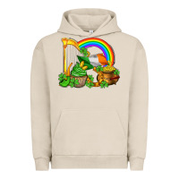 Pigment French Oak st patricks day  rainbow shamrocks Urban Hoodie - AdoDesignShop