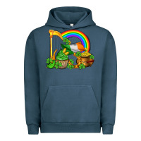 Pigment Midnight Navy st patricks day  rainbow shamrocks Urban Hoodie - AdoDesignShop