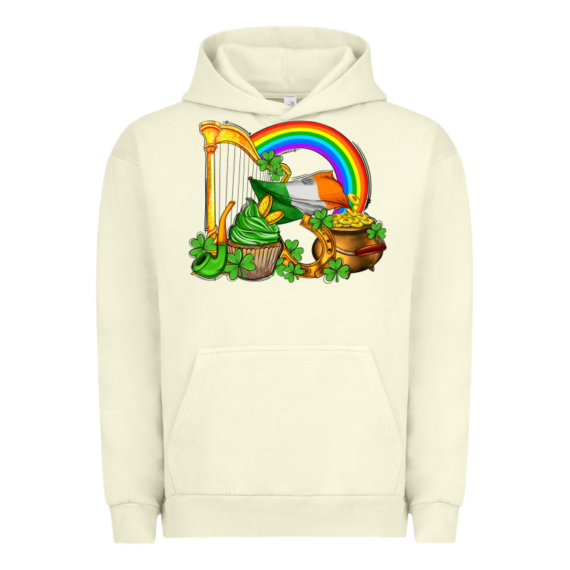 St Patricks Day  Rainbow Shamrocks Urban Hoodie by AdoDesignShop | Teevron
