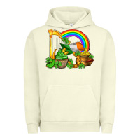 Pigment Pistachio st patricks day  rainbow shamrocks Urban Hoodie - AdoDesignShop
