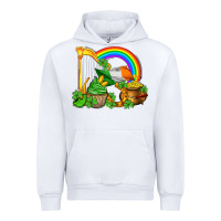 White st patricks day  rainbow shamrocks Urban Hoodie - AdoDesignShop