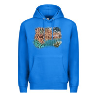 True Royal Leopard Wood Cowhide Pattern Mixed Western Frame Premium Hoodie - Bettercallsaul