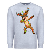 Heather Grey dabbing deer Premium Sweatshirt - Zillion Design Studio