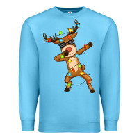 Ocean Blue dabbing deer Premium Sweatshirt - Zillion Design Studio
