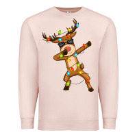 Pale Pink dabbing deer Premium Sweatshirt - Zillion Design Studio