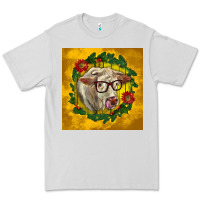 Dove Grey christmas charolais cow face Premium Tee - LillyAllenDesigns