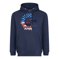 Navy land of the free because of the brave Heavyweight Hoodie - MaliasSmallBusiness