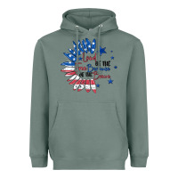 Sage land of the free because of the brave Heavyweight Hoodie - MaliasSmallBusiness