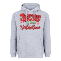 Heather Grey jesus is my valentine Heavyweight Hoodie - MaliasSmallBusiness