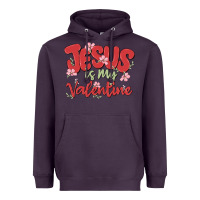 Plum jesus is my valentine Heavyweight Hoodie - MaliasSmallBusiness