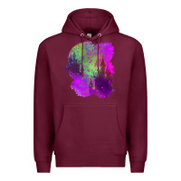 Burgundy castle halloween patch Premium Hoodie - BundleAndBundleShop