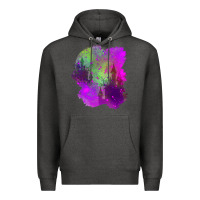 Charcoal Heather castle halloween patch Premium Hoodie - BundleAndBundleShop