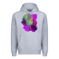 Heather Grey castle halloween patch Premium Hoodie - BundleAndBundleShop
