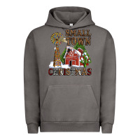 Pigment Tornado small town christmas with barn and cactus Urban Hoodie - AdoDesignShop