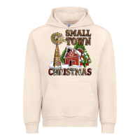 Sandshell small town christmas with barn and cactus Urban Hoodie - AdoDesignShop