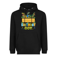 Black customized dinosaur birthday boy Heavyweight Hoodie - MaliasSmallBusiness