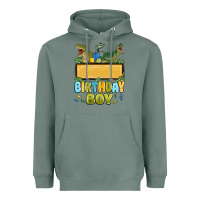 Sage customized dinosaur birthday boy Heavyweight Hoodie - MaliasSmallBusiness
